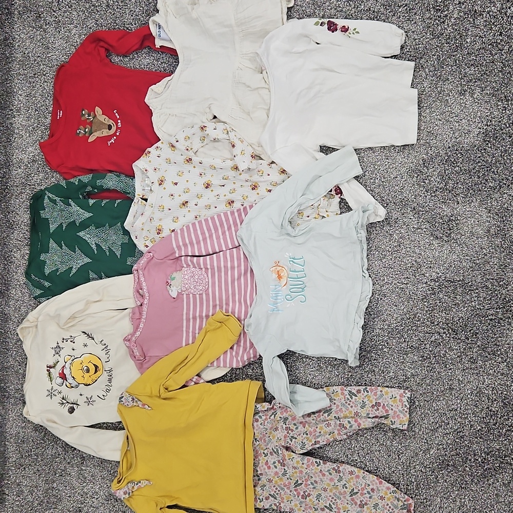 24 Month Shirts, Pants, And Pajamas Lot